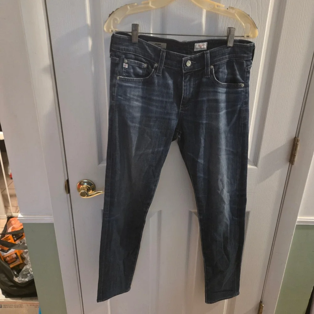 AG Adriano Goldschmied The Nikki Relaxed Skinny Jeans Dark Wash Blue Size 28R